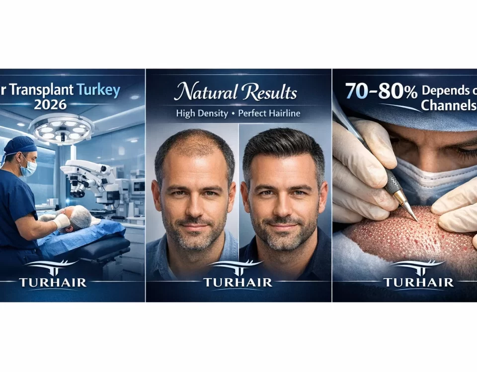 Hair transplant Turkey 2026 cost – doctor opening channels, before and after results, Turhair clinic