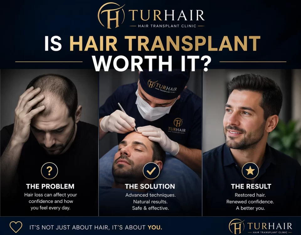 Is hair transplant worth it - before and after result TURHAIR clinic