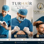 Doctor-led hair transplant in Turkey performed by Dr. Demir at TurHair, featuring consultation, channel opening, and natural hair restoration results.
