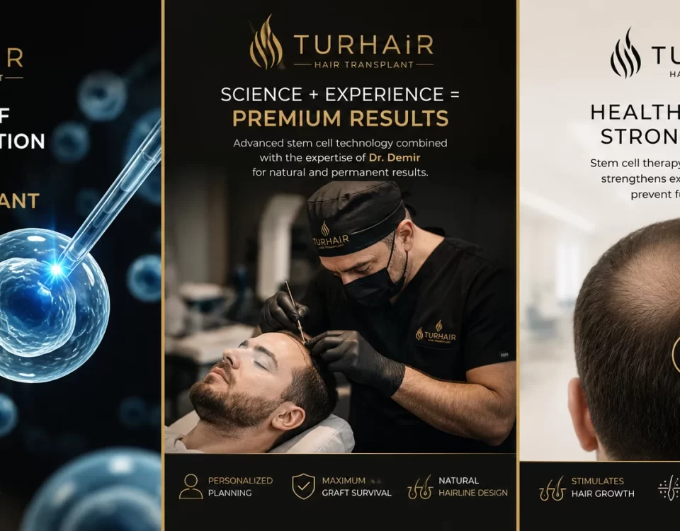 Stem Cell Hair Transplant Turkey with advanced hair cloning technology, regenerative hair restoration treatment at TurHair Istanbul.