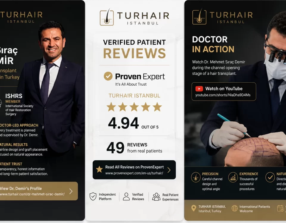 Best hair transplant doctor in Turkey Dr. Mehmet Sıraç Demir at TurHair Istanbul – ISHRS member, patient reviews and doctor-led hair transplant