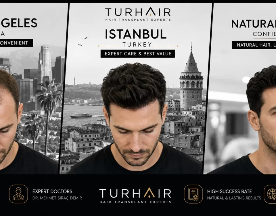 Hair transplant in Los Angeles vs Istanbul 2026 comparison with TurHair Istanbul and Dr. Mehmet Sıraç Demir