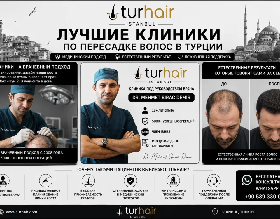 Лучшие клиники по пересадке волос в Турции — TurHair и Dr. Mehmet Sıraç Demir