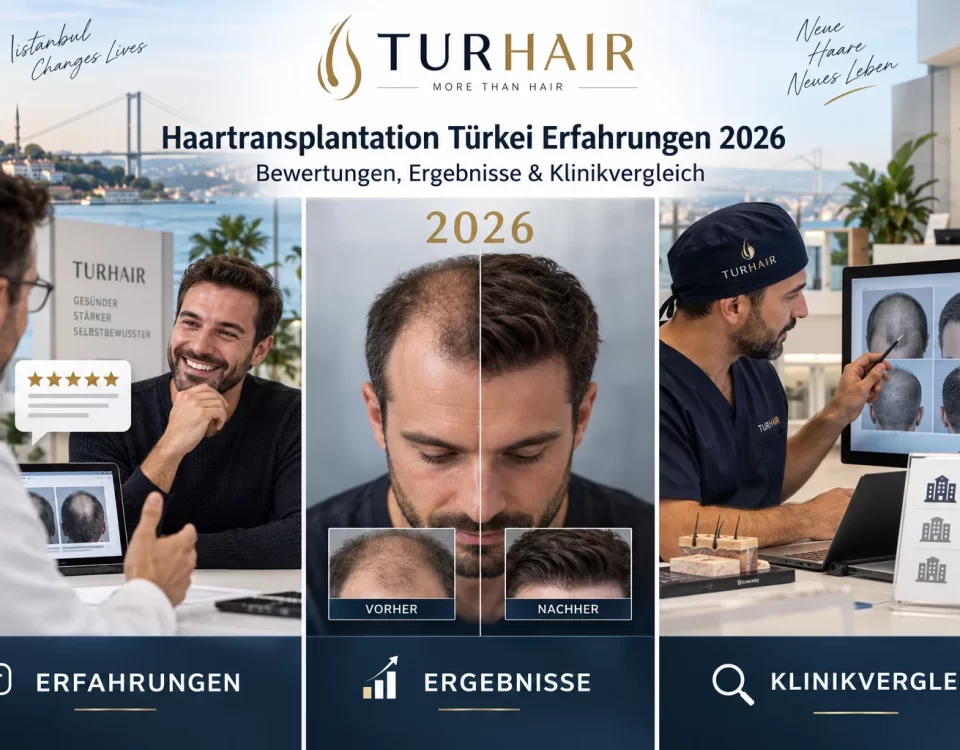 Haartransplantation Türkei Erfahrungen 2026 – Bewertungen, Ergebnisse und Klinikvergleich bei TurHair