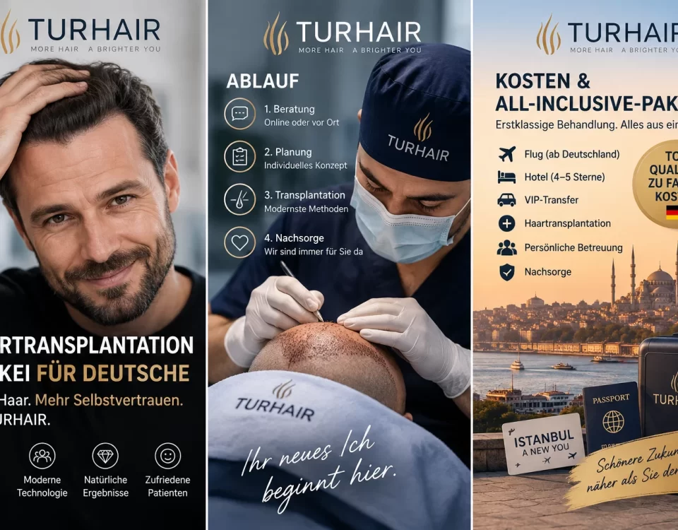 Haartransplantation Türkei für Deutsche – Kosten, Ablauf und All-Inclusive-Pakete bei TurHair in Istanbul